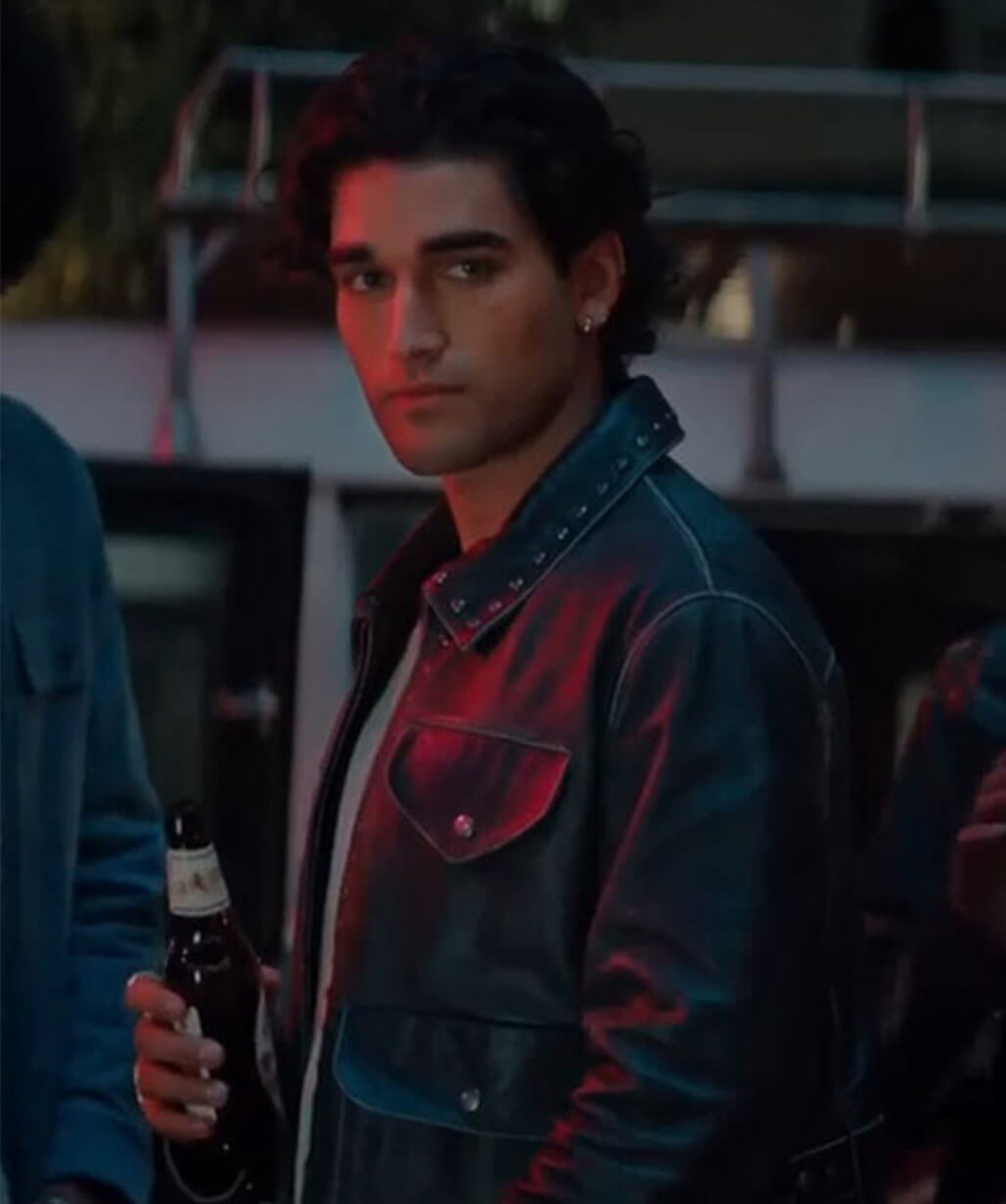 Justin Kohl Off Campus S01 Black Leather Jacket