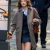 Ladies First 2026 Rosamund Pike Grey Wool Coat