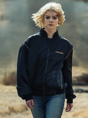 Lucky 2026 Anya Taylor-Joy Black Bomber Jacket