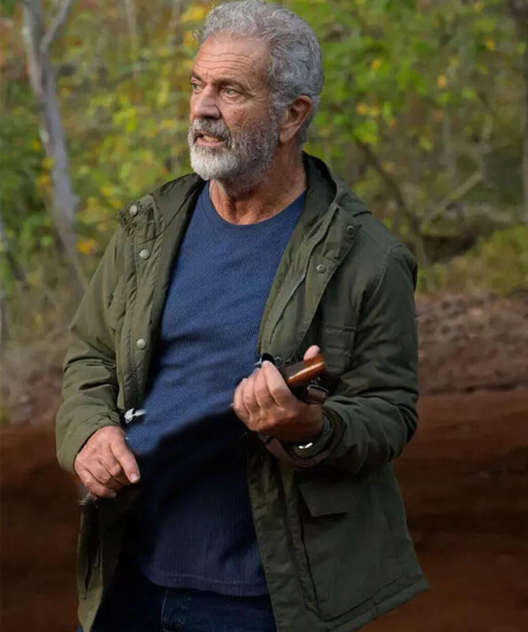 Mel Gibson Hunting S01 Green Cotton Jacket