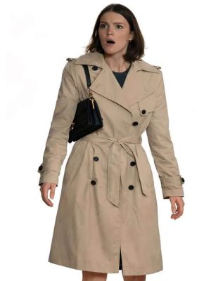 Not Suitable For Work 2026 Ella Hunt Beige Trench Coat