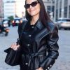NYC 2026 Inde Navarrette Black Leather Jacket