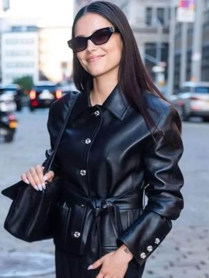 NYC 2026 Inde Navarrette Black Leather Jacket