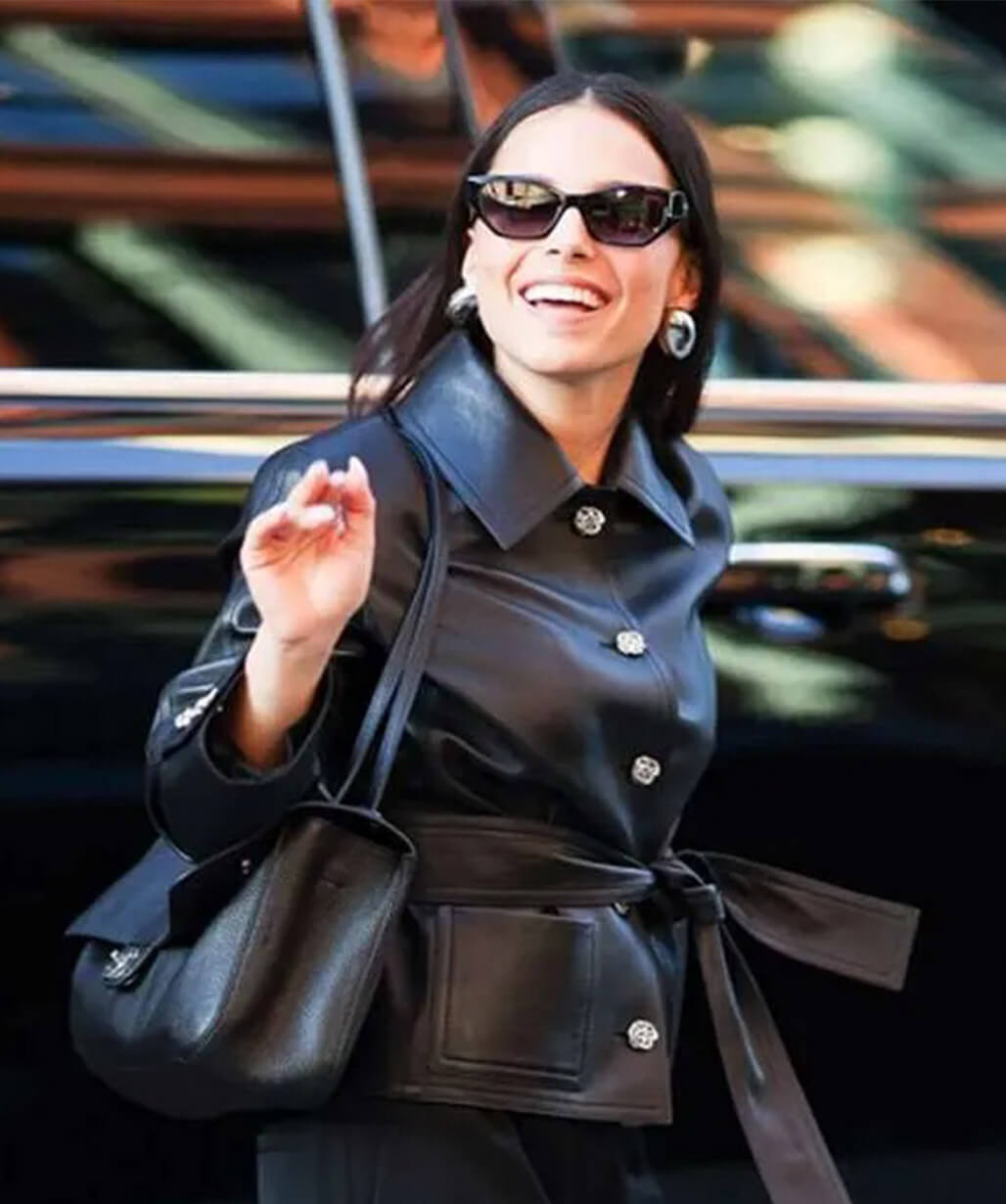NYC 2026 Inde Navarrette Black Leather Jacket