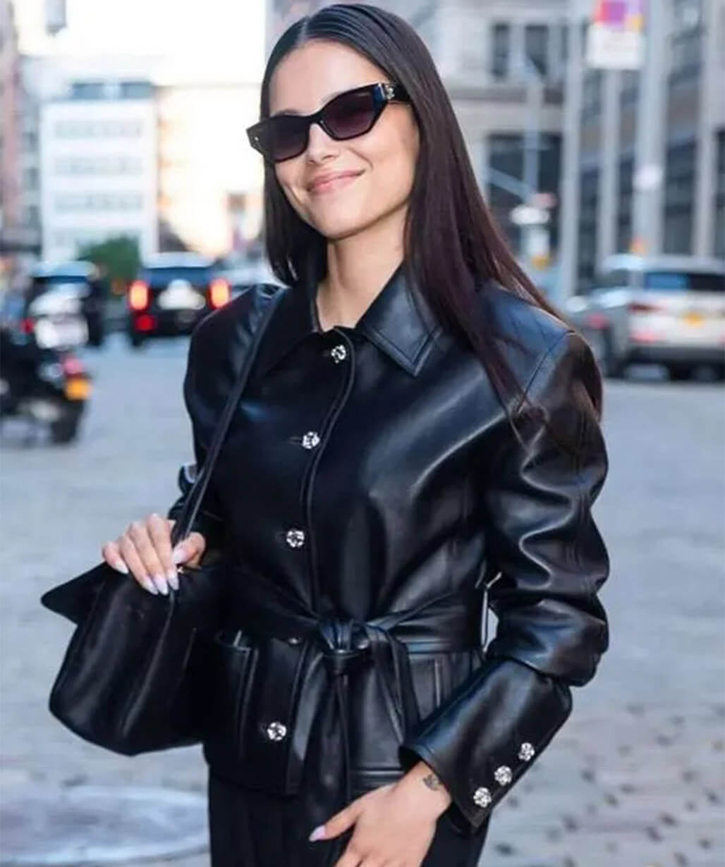 NYC 2026 Inde Navarrette Black Leather Jacket