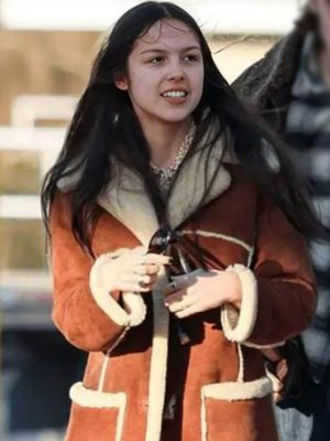 Olivia Rodrigo Brown Suede Shearling Coat