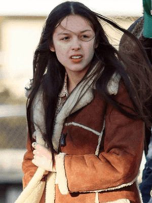 Olivia Rodrigo Brown Suede Shearling Coat