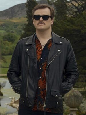 Power Ballad 2026 Jack Reynor Black Leather Jacket