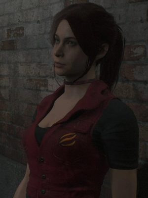 Resident Evil Code Veronica Claire Redfield Red Leather Vest