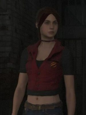 Resident Evil Code Veronica Claire Redfield Red Leather Vest