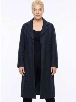 Ride or Die 2026 Hannah Waddingham Black Wool Coat