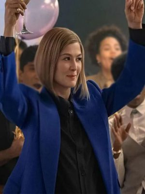 Rosamund Pike Ladies First 2026 Blue Blazer