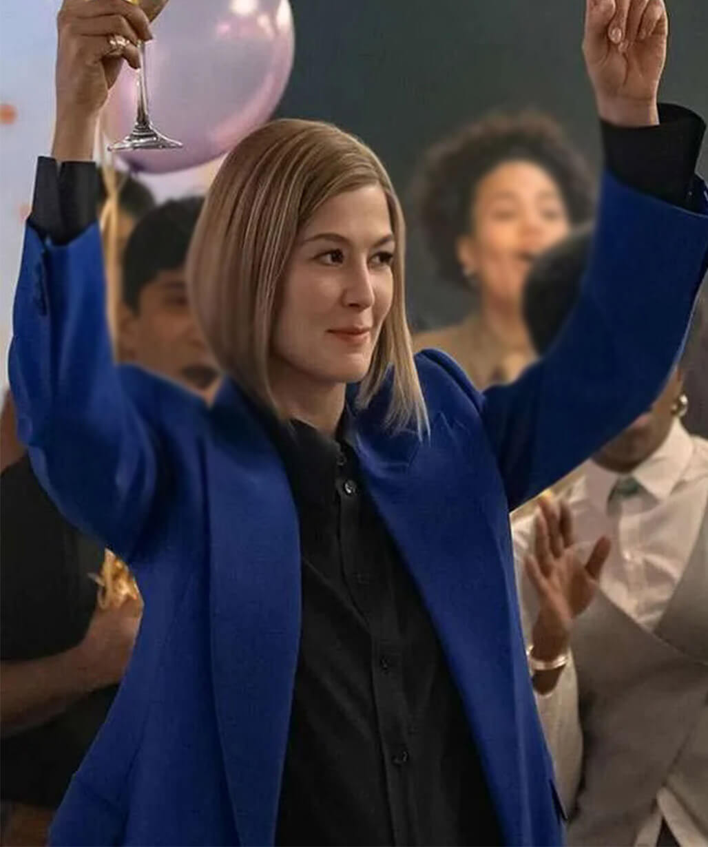Rosamund Pike Ladies First 2026 Blue Blazer