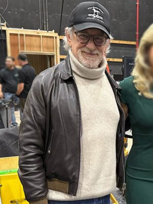 Steven Spielberg Disclosure Day 2026 Brown Leather Jacket