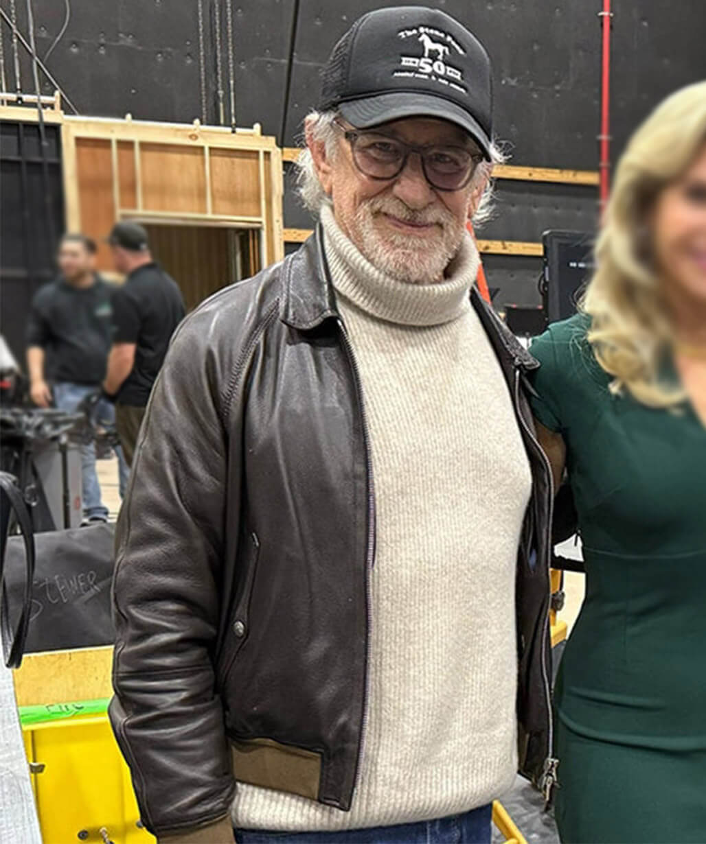 Steven Spielberg Disclosure Day 2026 Brown Leather Jacket