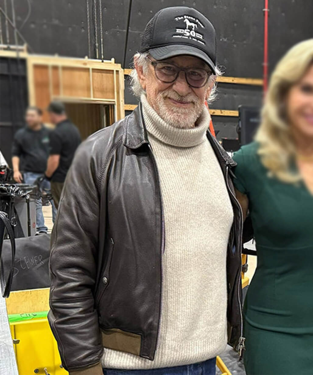 Steven Spielberg Disclosure Day 2026 Brown Leather Jacket