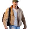 Taron Egerton Beige Cotton Jacket