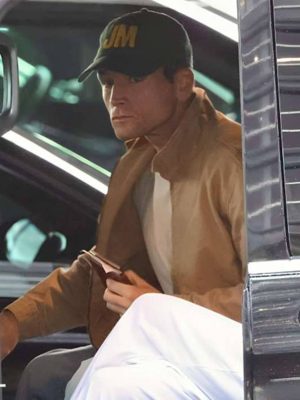 Taron Egerton Beige Cotton Jacket