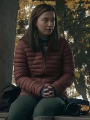 The Social Reckoning 2026 Frances Haugen Maroon Puffer Jacket