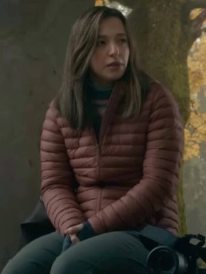 The Social Reckoning 2026 Frances Haugen Maroon Puffer Jacket