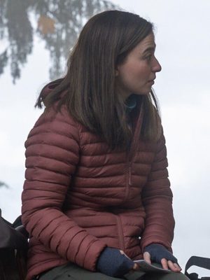 The Social Reckoning 2026 Frances Haugen Maroon Puffer Jacket