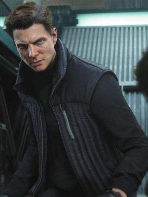 007 First Light 2026 James Bond Black Quilted Vest