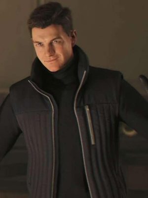007 First Light 2026 James Bond Black Quilted Vest
