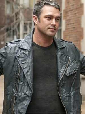 Chicago Fire Kelly Severide Black Leather Jacket