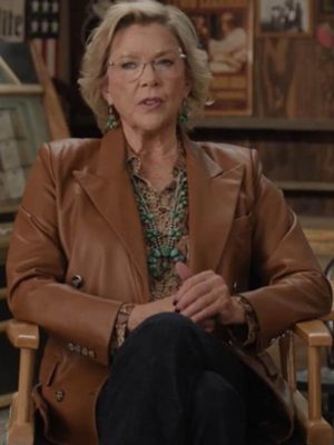 Beulah Jackson Dutton Ranch 2026 Brown Leather Blazer