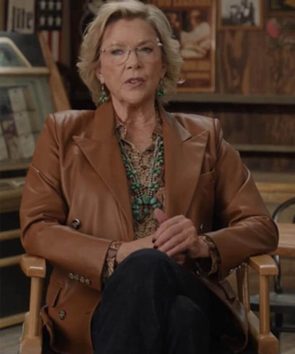 Beulah Jackson Dutton Ranch 2026 Brown Leather Blazer