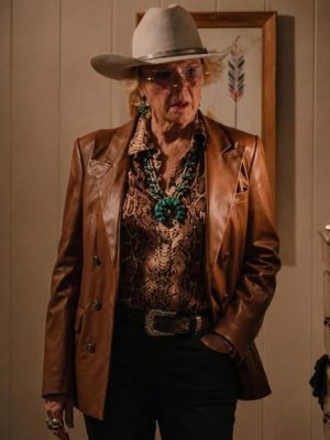 Beulah Jackson Dutton Ranch 2026 Brown Leather Blazer