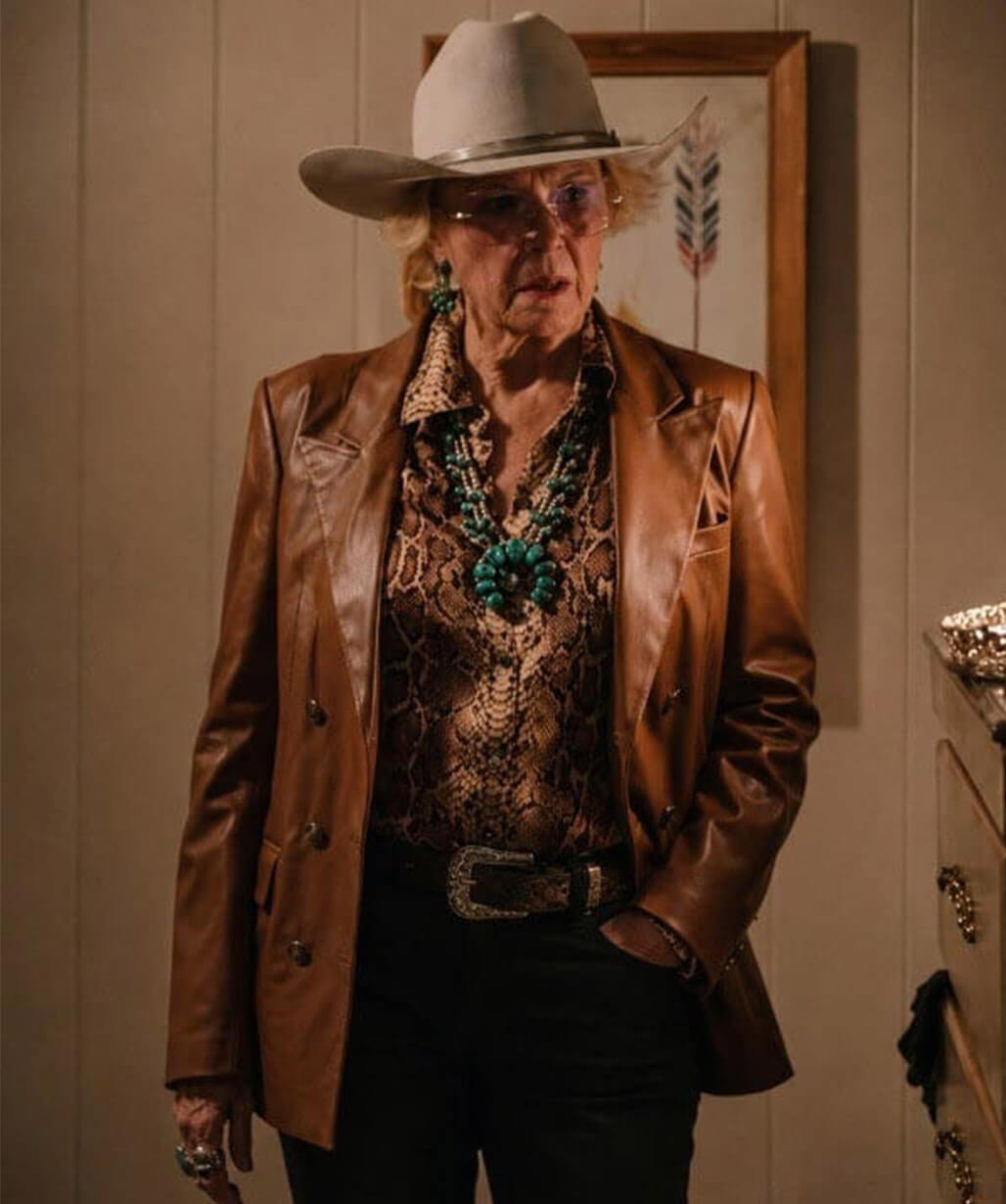 Beulah Jackson Dutton Ranch 2026 Brown Leather Blazer