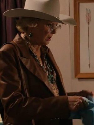 Beulah Jackson Dutton Ranch 2026 Brown Leather Blazer