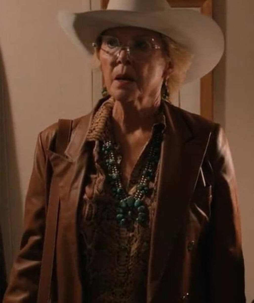 Beulah Jackson Dutton Ranch 2026 Brown Leather Blazer