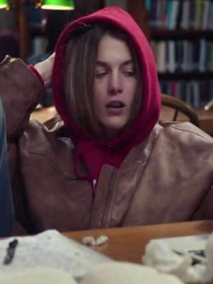 Chloe East Roommates 2026 Brown Leather Jacket
