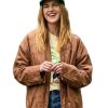 Chloe East Roommates 2026 Brown Leather Jacket