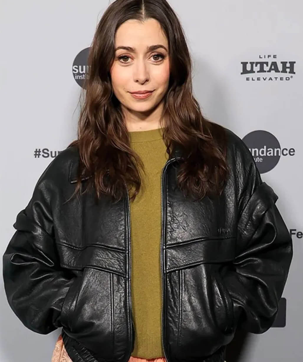 Cristin Milioti Buddy 2026 Black Leather Jacket