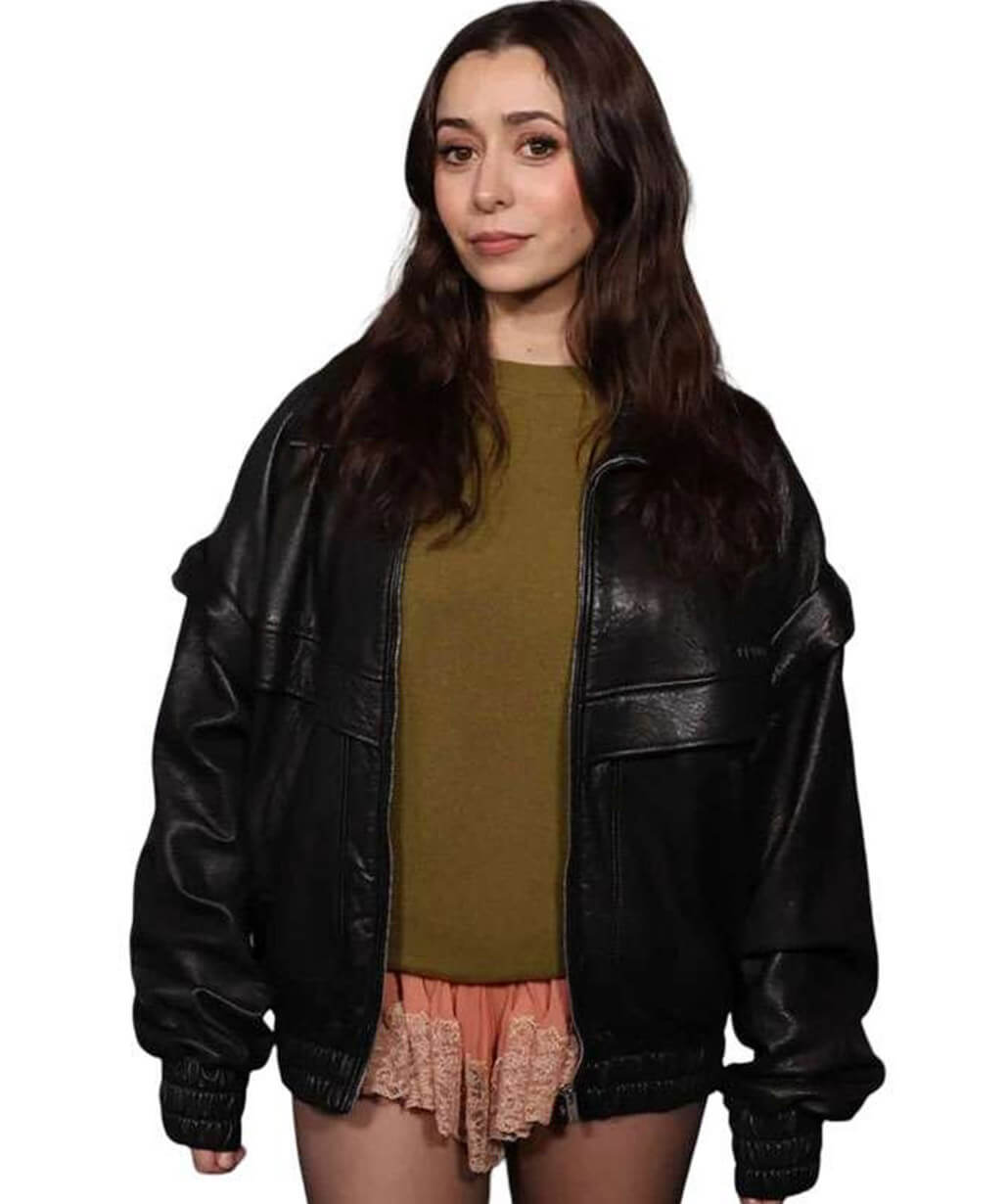 Cristin Milioti Buddy 2026 Black Leather Jacket