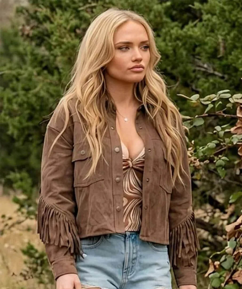 Dutton Ranch 2026 Natalie Alyn Lind Fringe Jacket