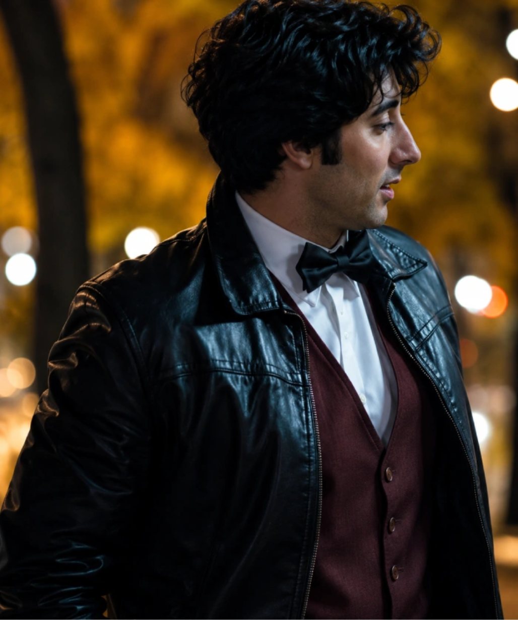 I Play Rocky 2026 Anthony Ippolito Black Leather Coat