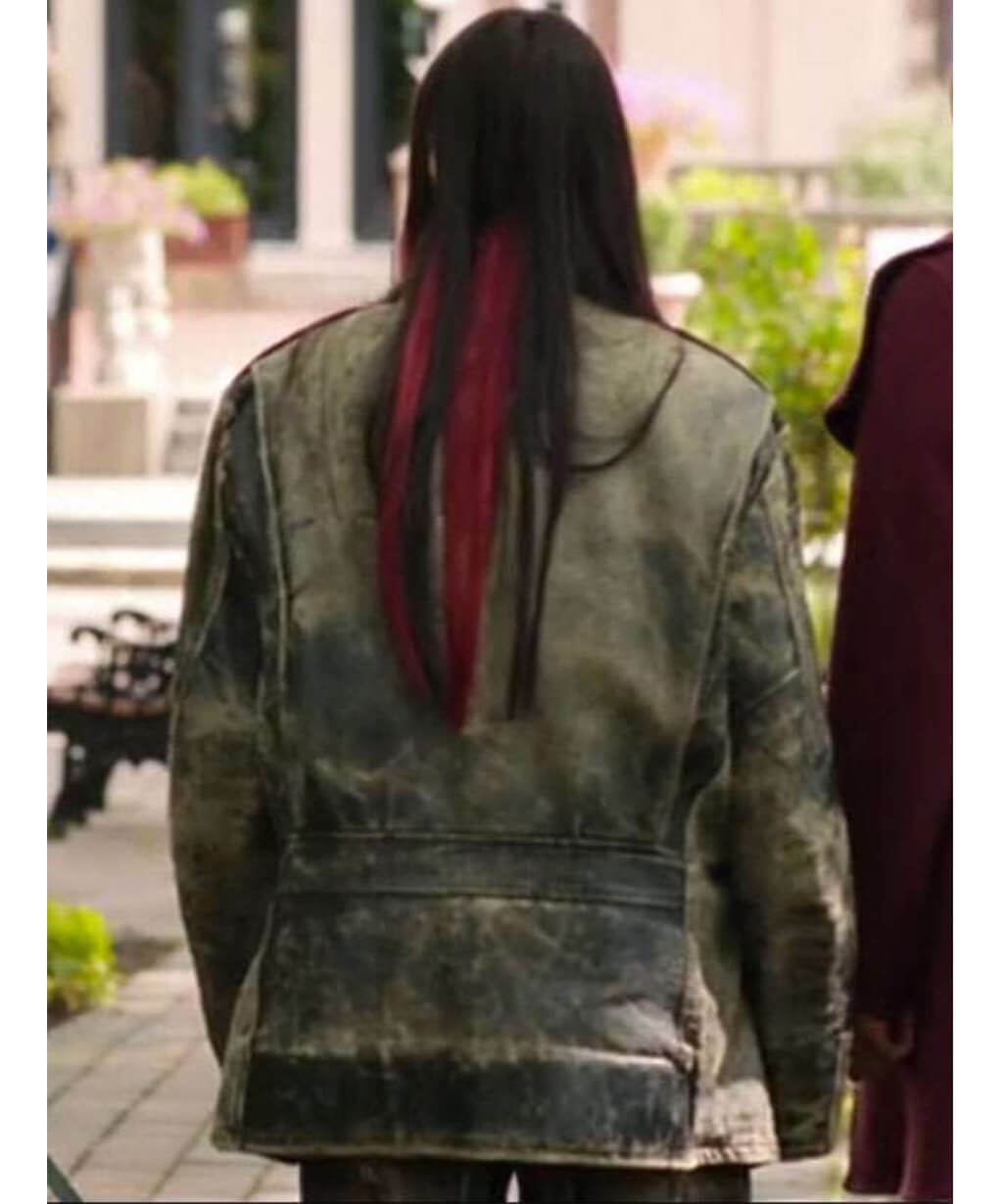Ivy Wolk Roommates 2026 Distressed Leather Jacket