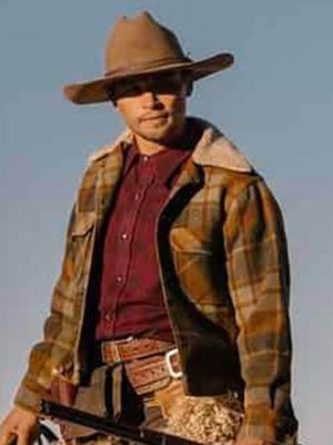 Darren Mann 923 Jack Dutton Plaid Shearling Jacket