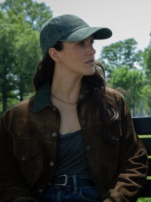 Jessica Brown Findlay Silo 2026 Suede Jacket
