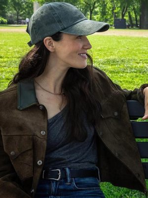 Jessica Brown Findlay Silo 2026 Suede Jacket