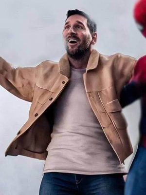 Lionel Messi Spider Man Brand New Day 2026 Suede Jacket