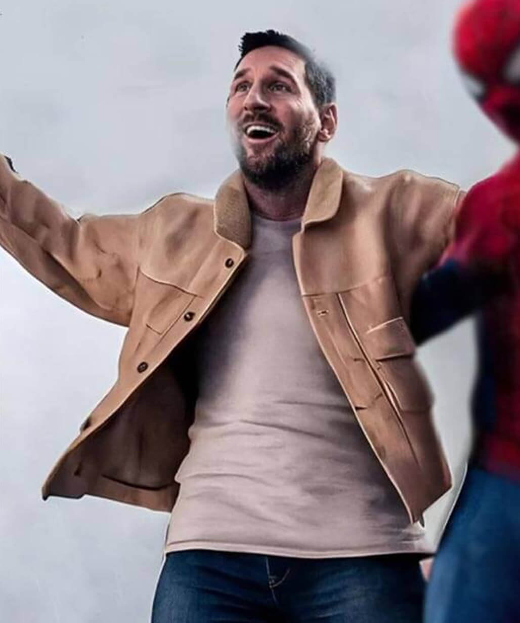 Lionel Messi Spider Man Brand New Day 2026 Suede Jacket