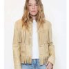 Maggie Rogers Leather Fringe Jacket