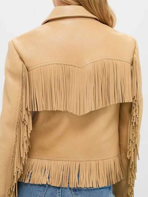 Maggie Rogers Leather Fringe Jacket