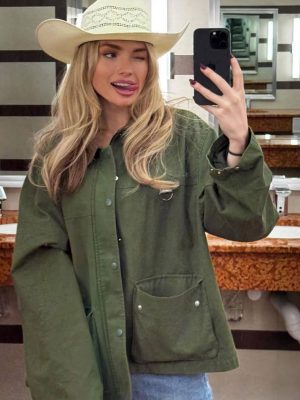 Natalie Alyn Lind Dutton Ranch 2026 Green Jacket