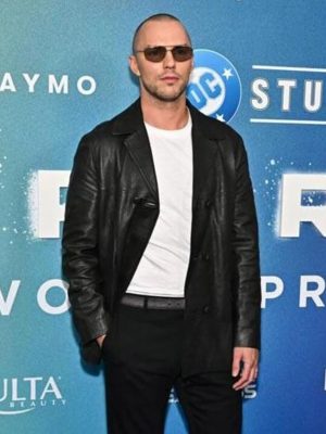 Nicholas Hoult Supergirl 2026 Black Leather Blazer